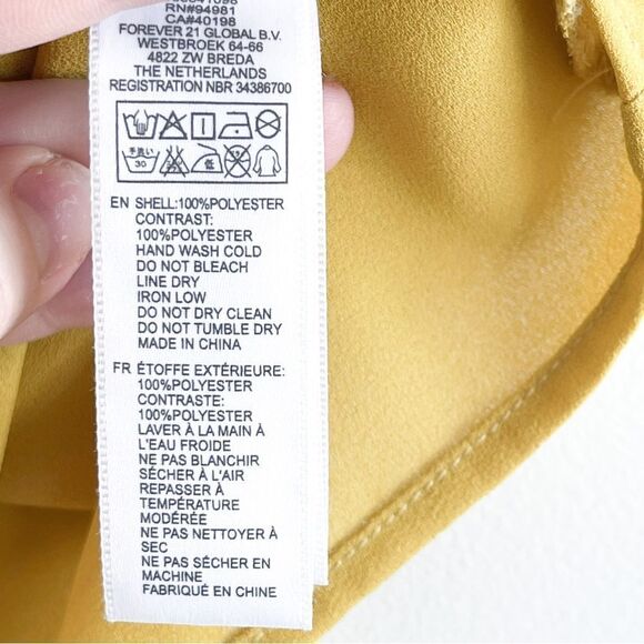 Forever 21 Colorblock Beaded Racerback Cami Yellow Black Top Women's M - Picture 3 of 5